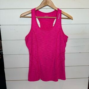 REEBOK Racerback Workout Athletic Dri-Fit Tank Top Hot Pink